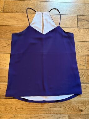 Express Reversible Sleeveless Two-Tone Purple & Pale Pink Halter Cami Top
